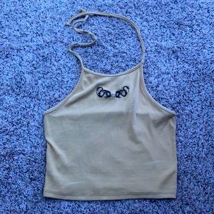 brandy melville size medium top, mustard yellow